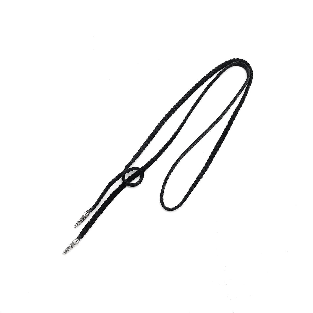 Chrome Hearts Leather Braids Chain Necklace