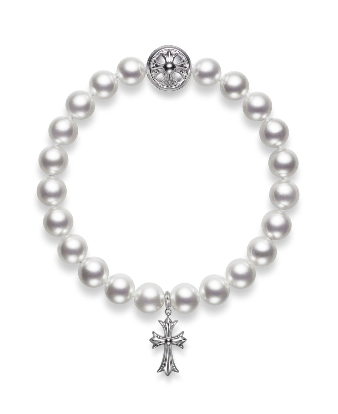 Chrome Hearts Mikimoto White Pearl Bracelet