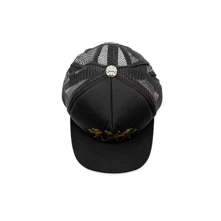 Chrome Hearts Camouflage Triple Cross Leather Patch Baseball Cap