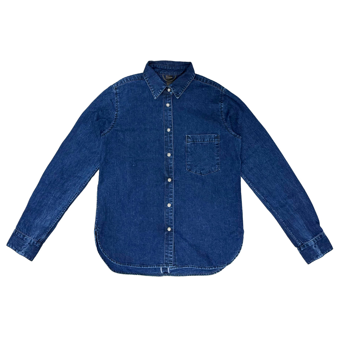 크롬하츠 여성 크로스 패치 데님 셔츠