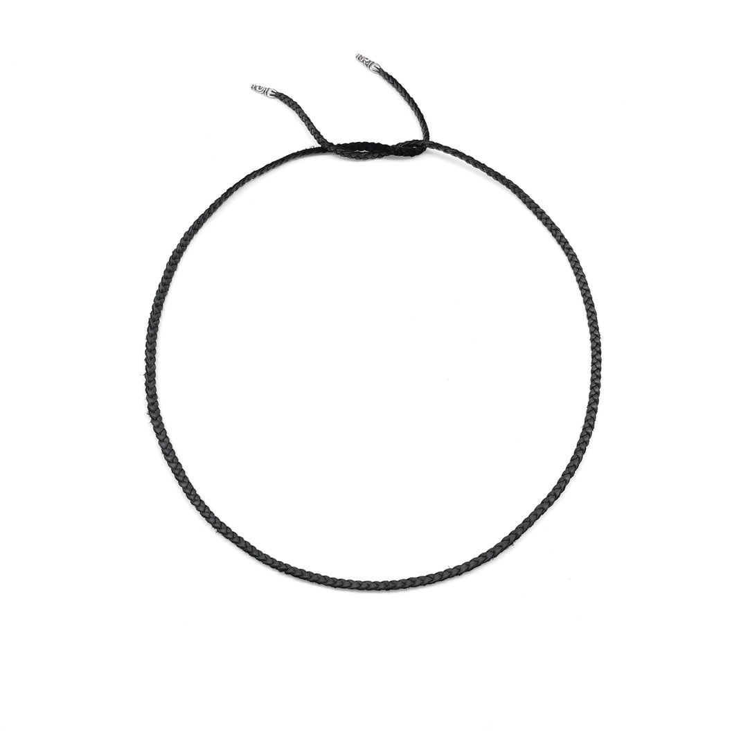 Chrome Hearts Leather Braids Chain Necklace