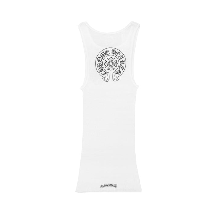 Chrome Hearts Horseshoe Logo White Tank Top