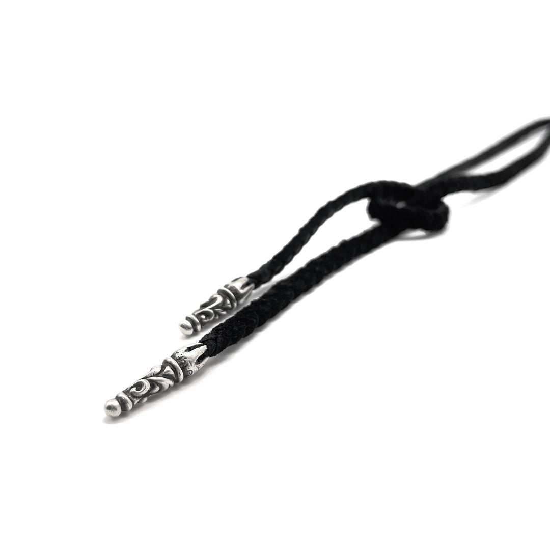 Chrome Hearts Leather Braids Chain Necklace