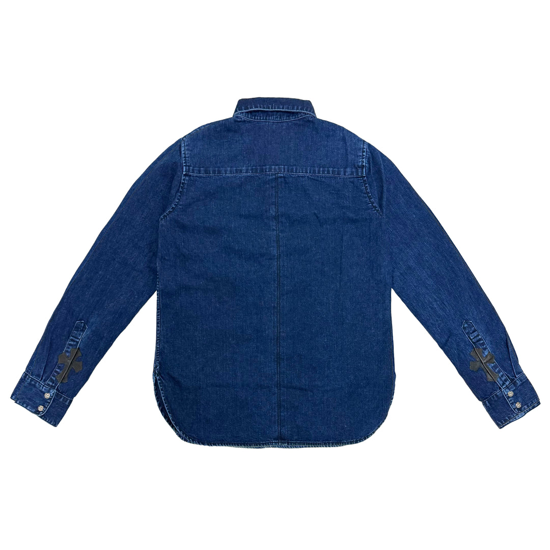 크롬하츠 여성 크로스 패치 데님 셔츠