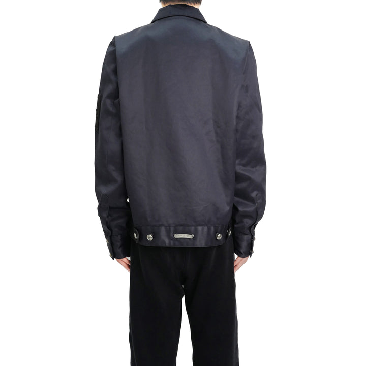 Chrome Hearts F&F Orange Triple Cross Nylon Navy Zip Up Jacket