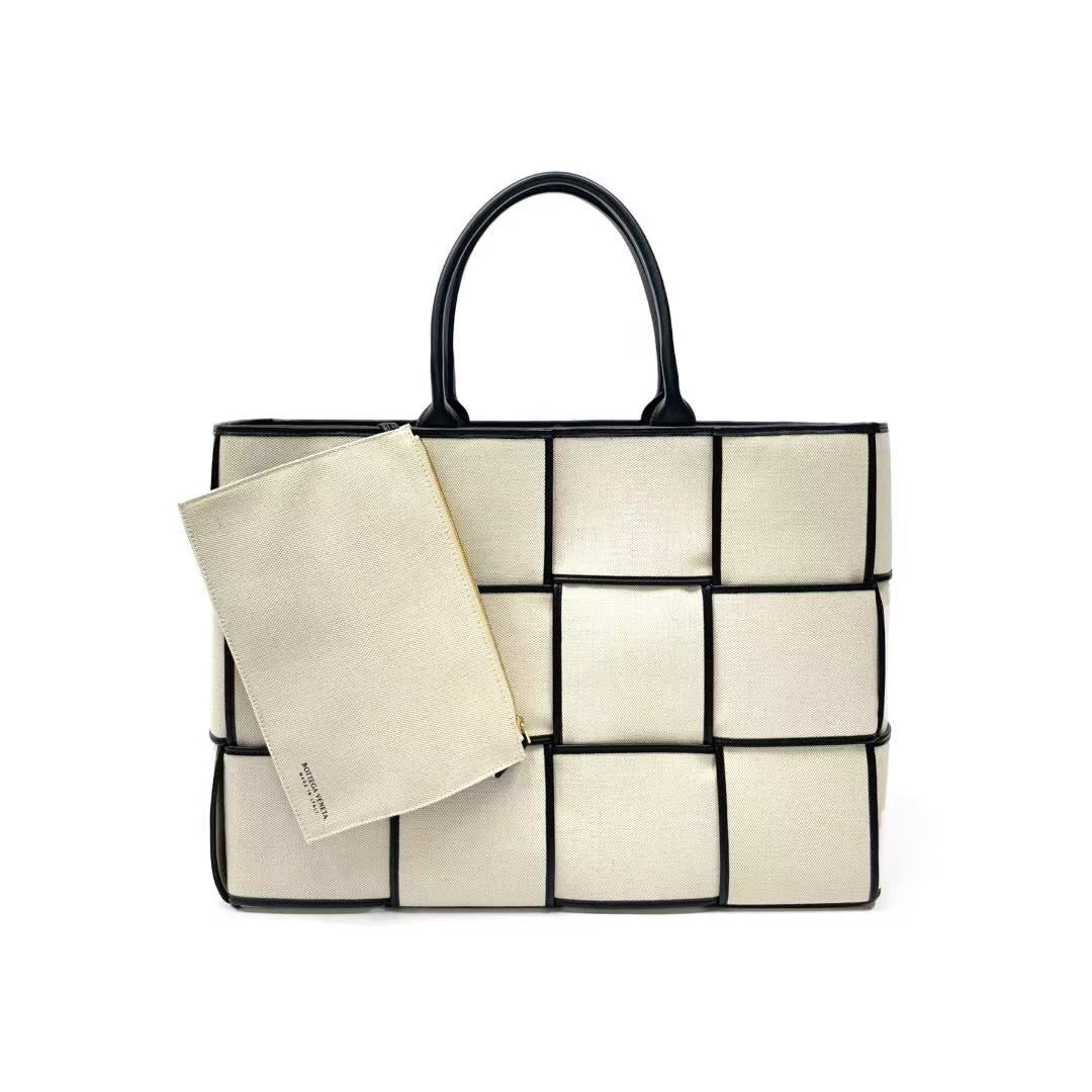 Bottega Veneta Large Arco Canvas Tote Bag - SRM – SHENGLI ROAD MARKET