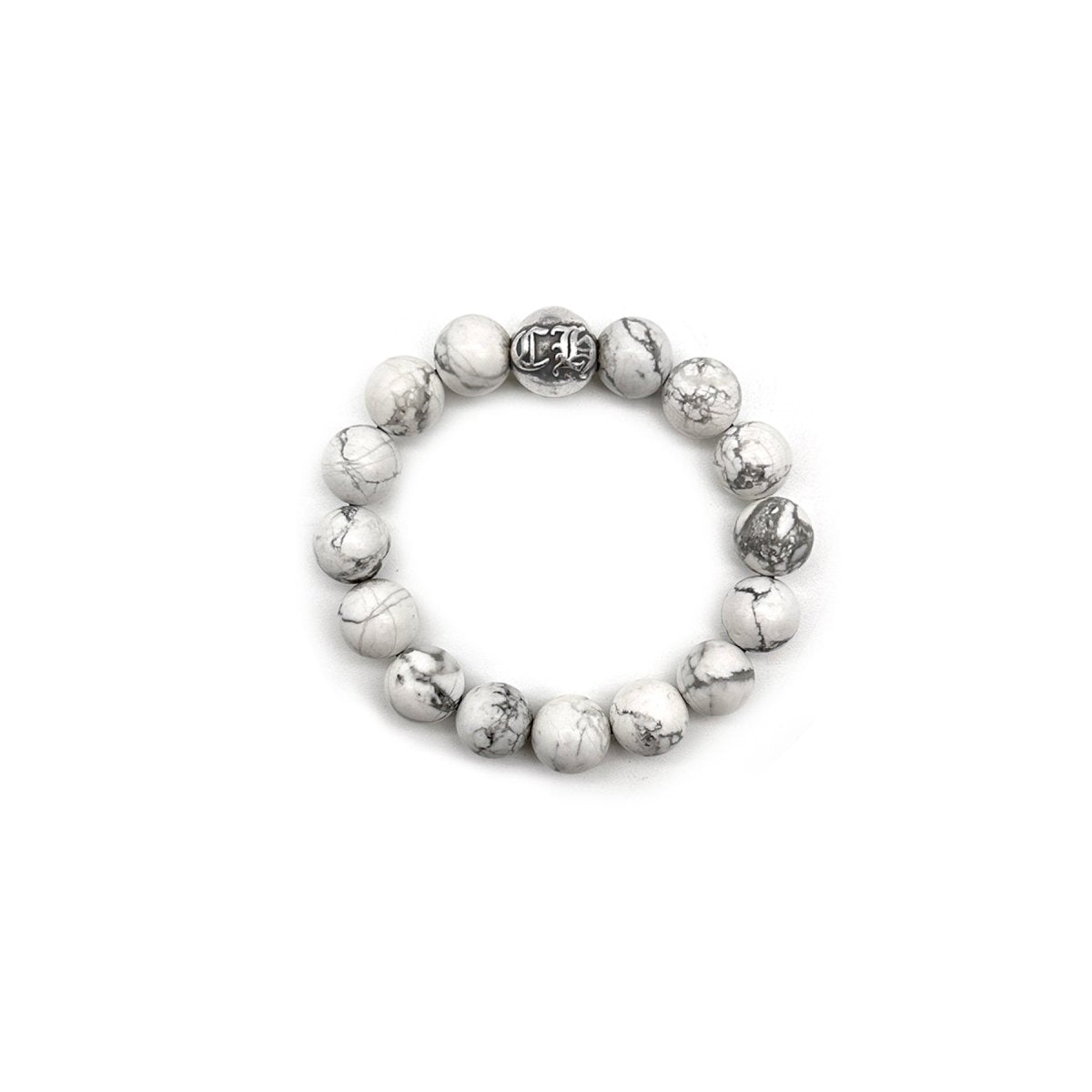 Chrome Hearts 10mm White Beaded Bracelet