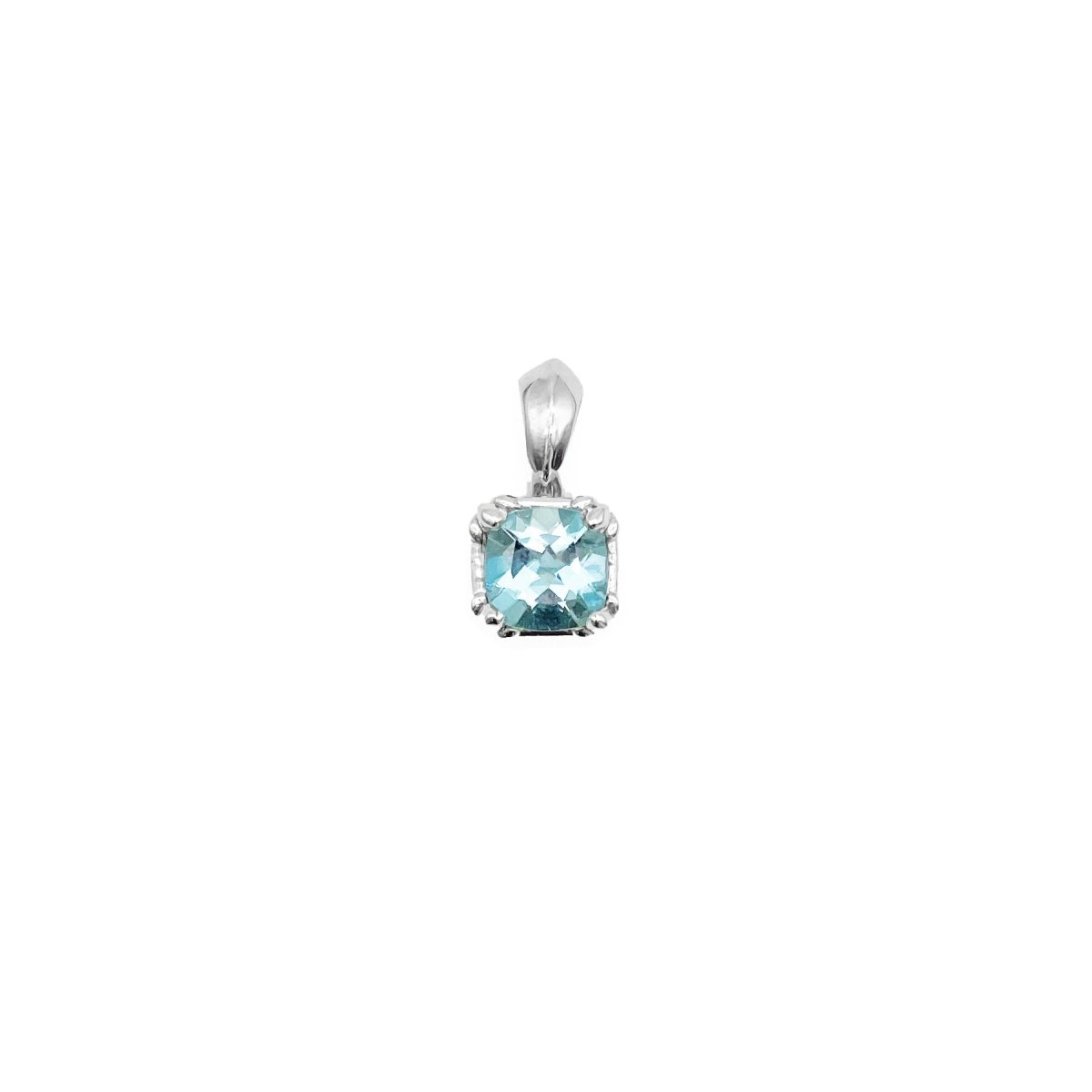 Chrome Hearts 18K White Gold Aquamarine Charm Pendant - SRM