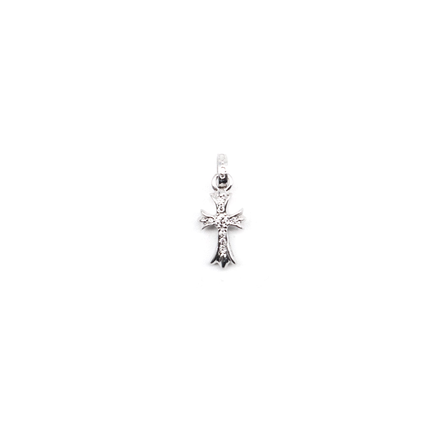 Chrome Hearts 18K White Gold Diamonds Babyfat Charm - SRM