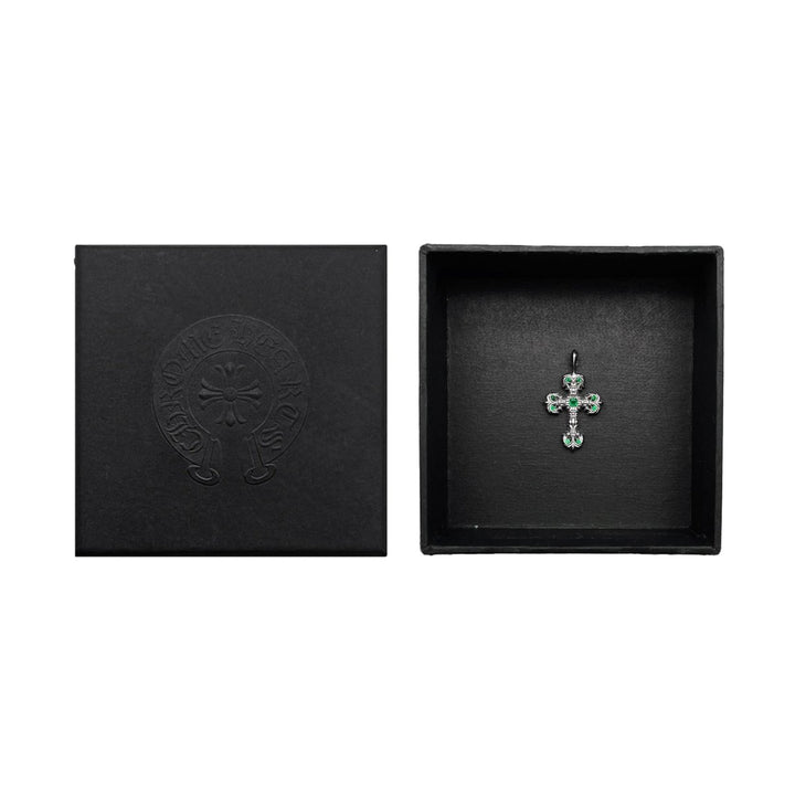 Chrome Hearts 18K White Gold Emerald Filigree Charm Pendant - SHENGLI ROAD MARKET