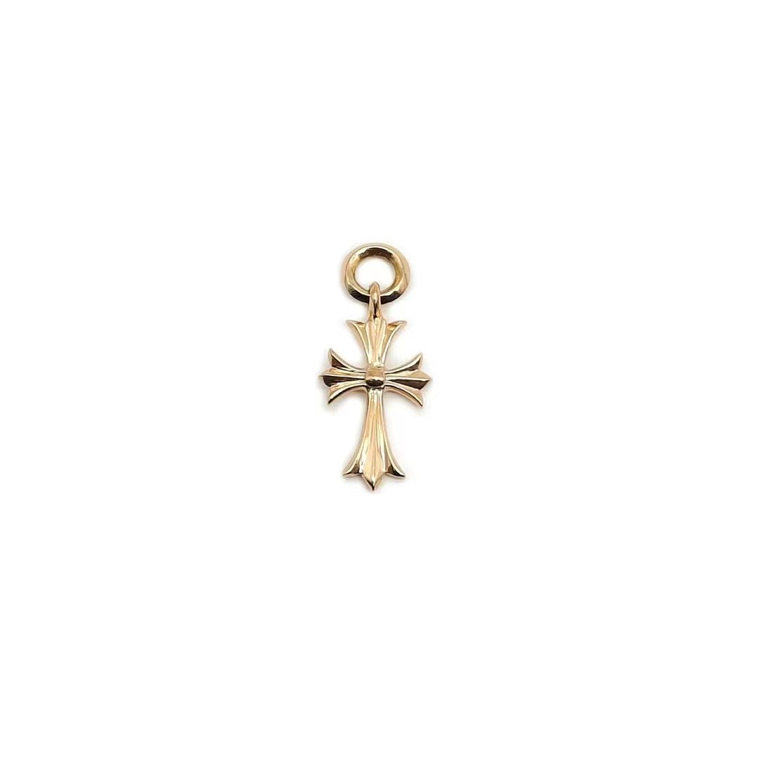 Chrome Hearts 22K Gold Cross Necklace Charm - SHENGLI ROAD MARKET