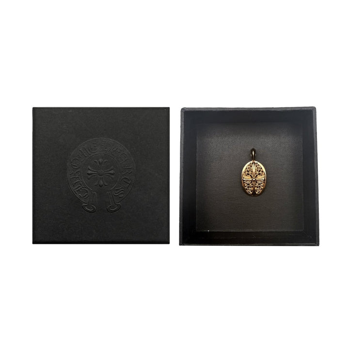Chrome Hearts 22K Gold Oval Keeper Cross Pendant - SHENGLI ROAD MARKET