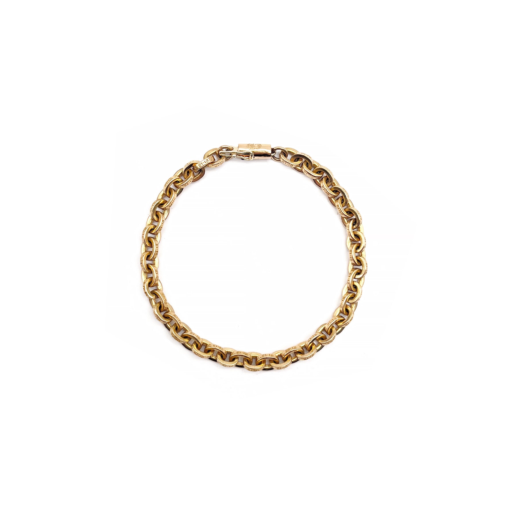 Chrome Hearts 22K Gold Paperchain Coarser Bracelet - SRM – SHENGLI