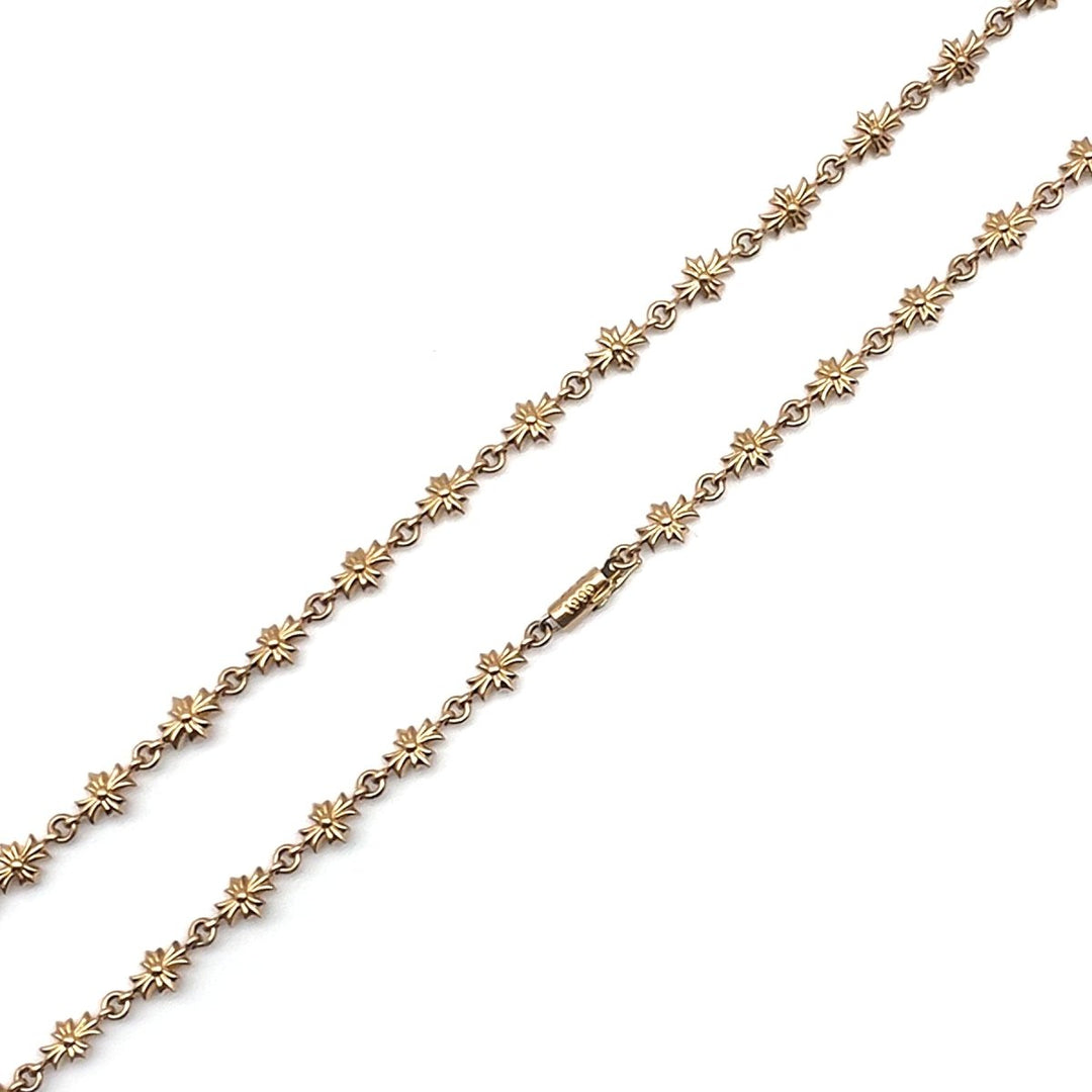 Chrome Hearts 22K Gold Tiny E Cross Necklace - SHENGLI ROAD MARKET