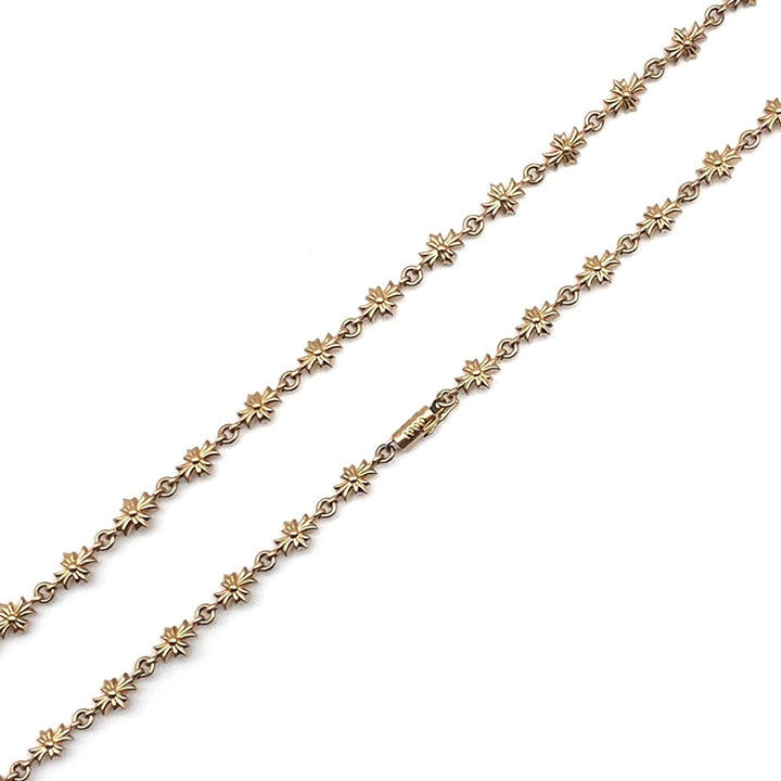 Chrome Hearts 22K Gold Tiny E Cross Necklace - SHENGLI ROAD MARKET