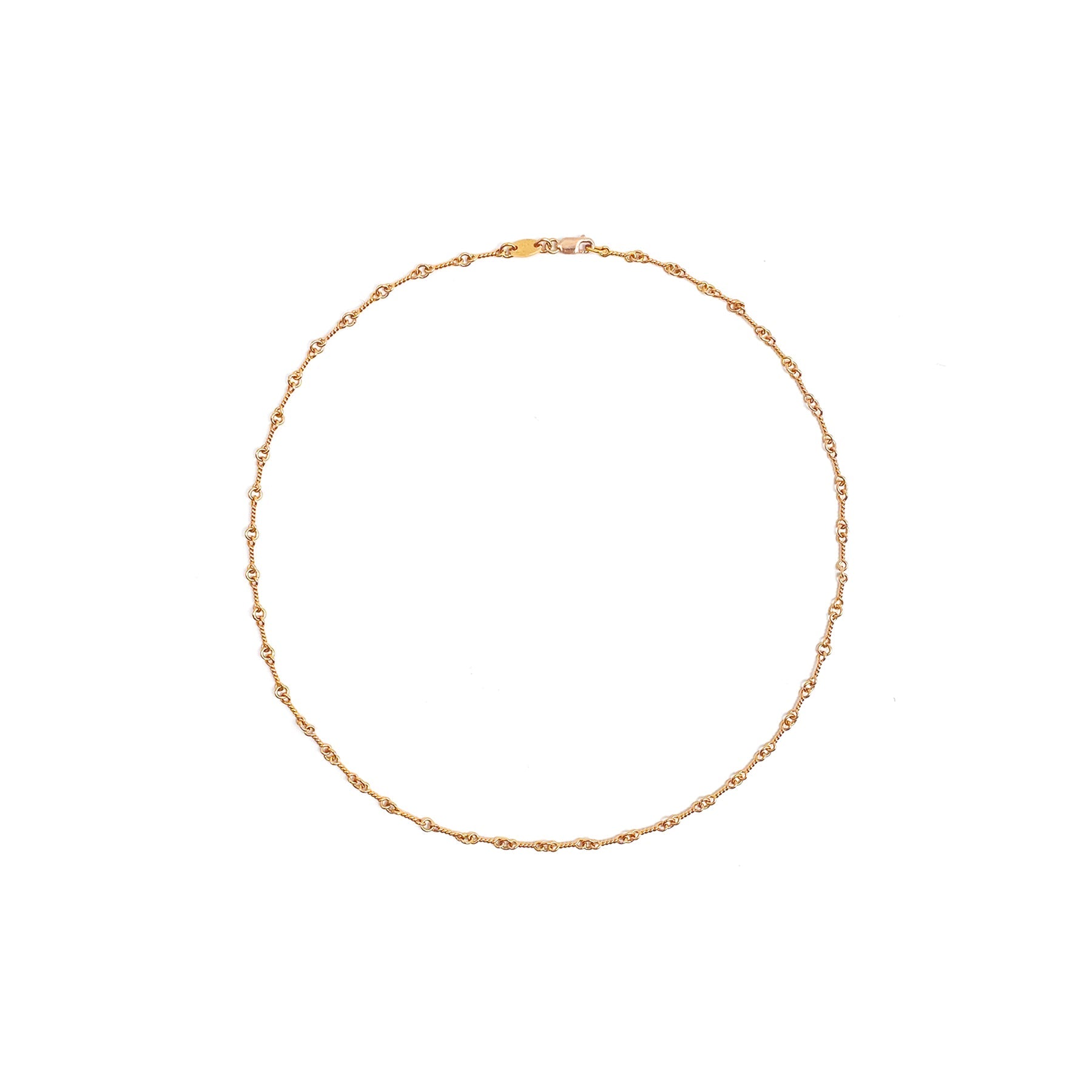 22kツイストチェーン22インチノーブランドネックレス 22kツイスト