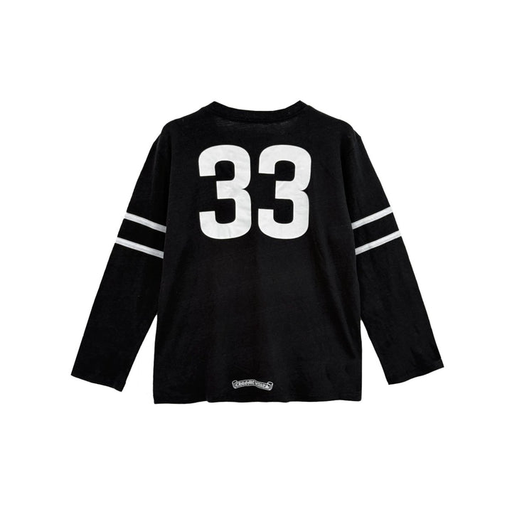 Chrome Hearts 33 Horseshoe Logo Black Long Sleeve Tee - SHENGLI ROAD MARKET