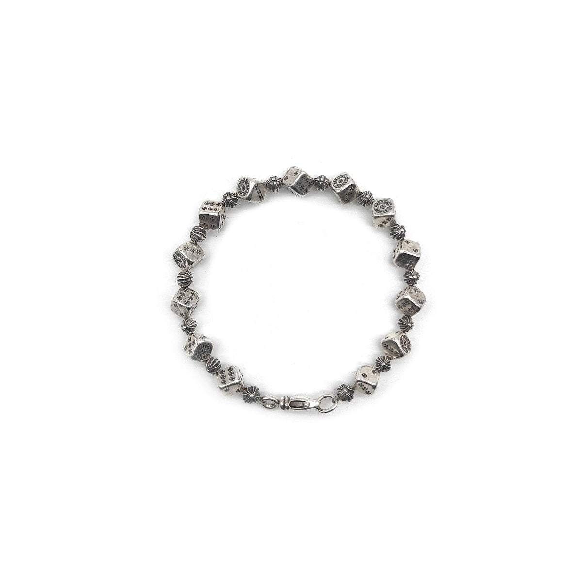 DICE AND CROSSBALL BRACELET - Chrome World JP