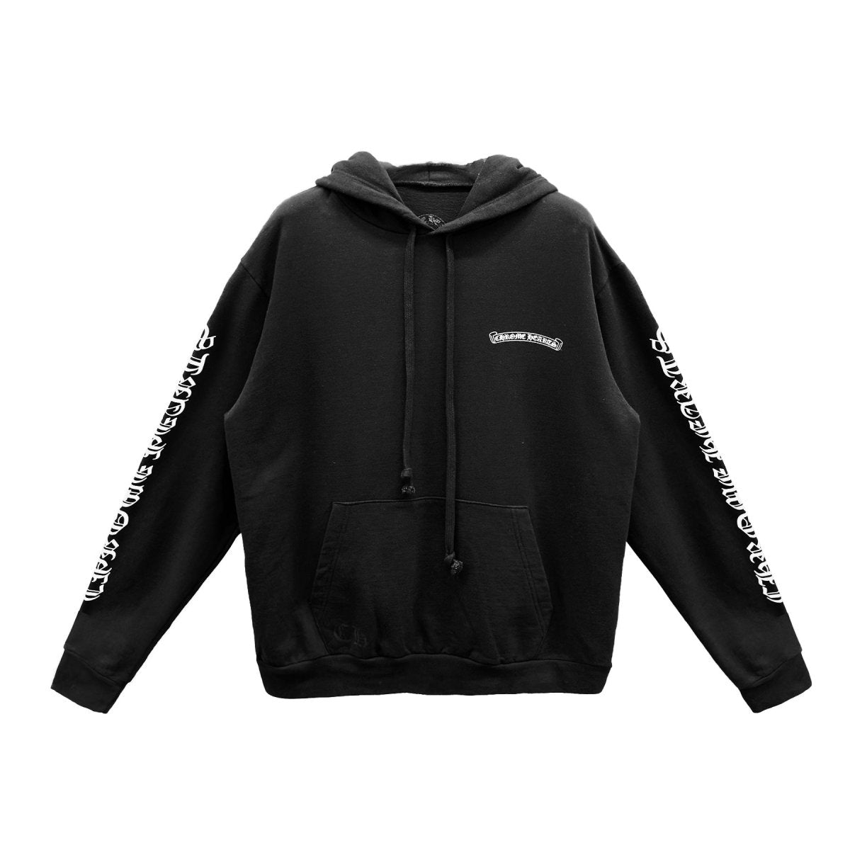 【人気/関税/送料込み】 Chrome Hearts Scroll Logo Hoodie Blac Chrome Hearts Black Scroll Logo Pullover Hoodie - SRM