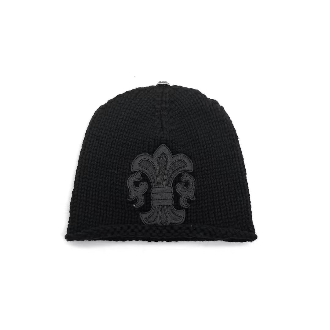 公式通販 - 人気アイテム多数 Patch Fleur Cashmere Black Hearts Chrome Beanie SRM - 帽子