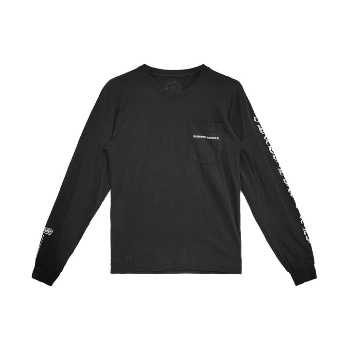Chrome Hearts Black Floral FU Logo Long Sleeve T-shirt - SHENGLI ROAD MARKET