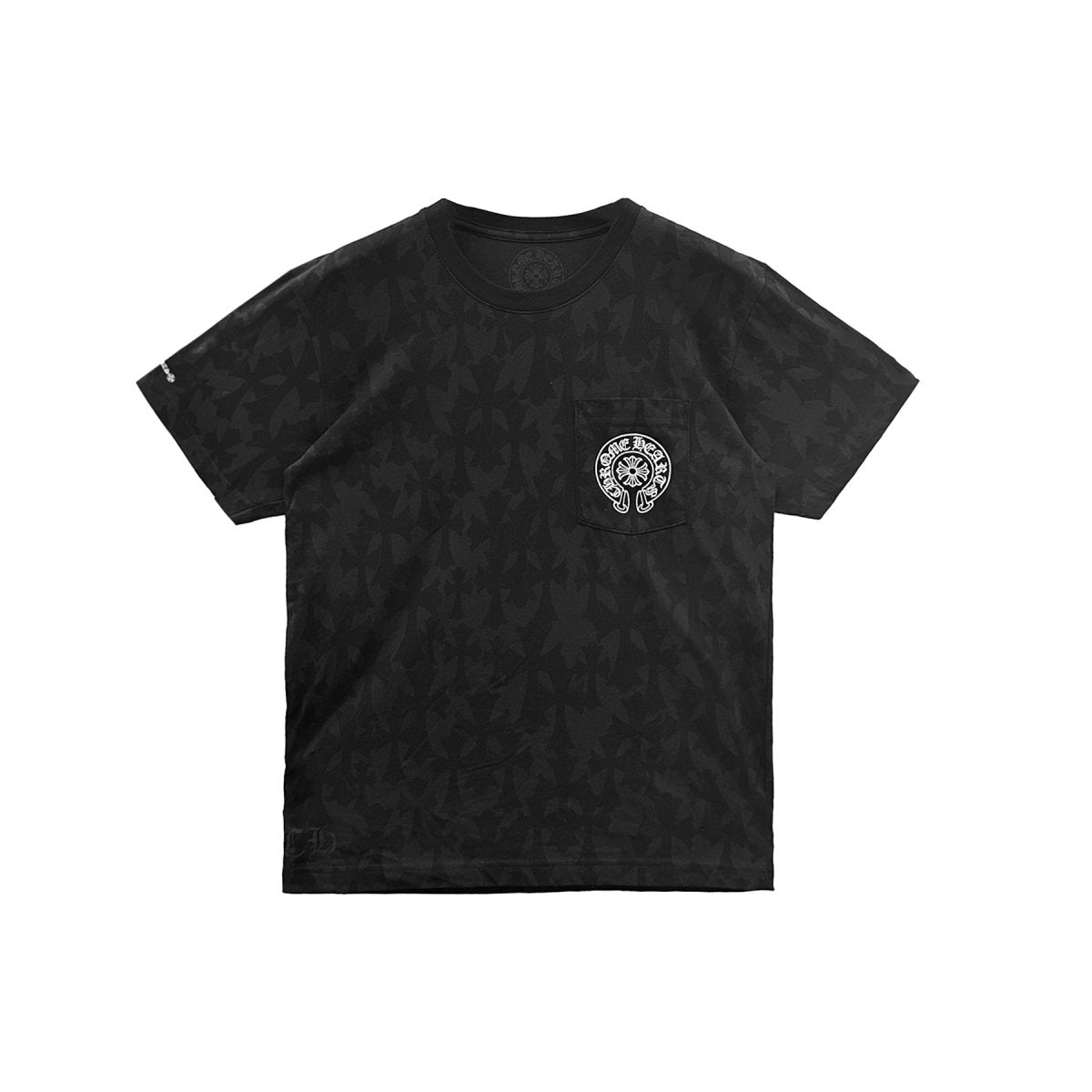 Chrome Hearts Black Tonal Monogram Scroll Logo Tee