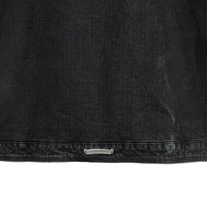 Chrome Hearts Black Wash Denim Dagger Zip Jacket - SHENGLI ROAD MARKET