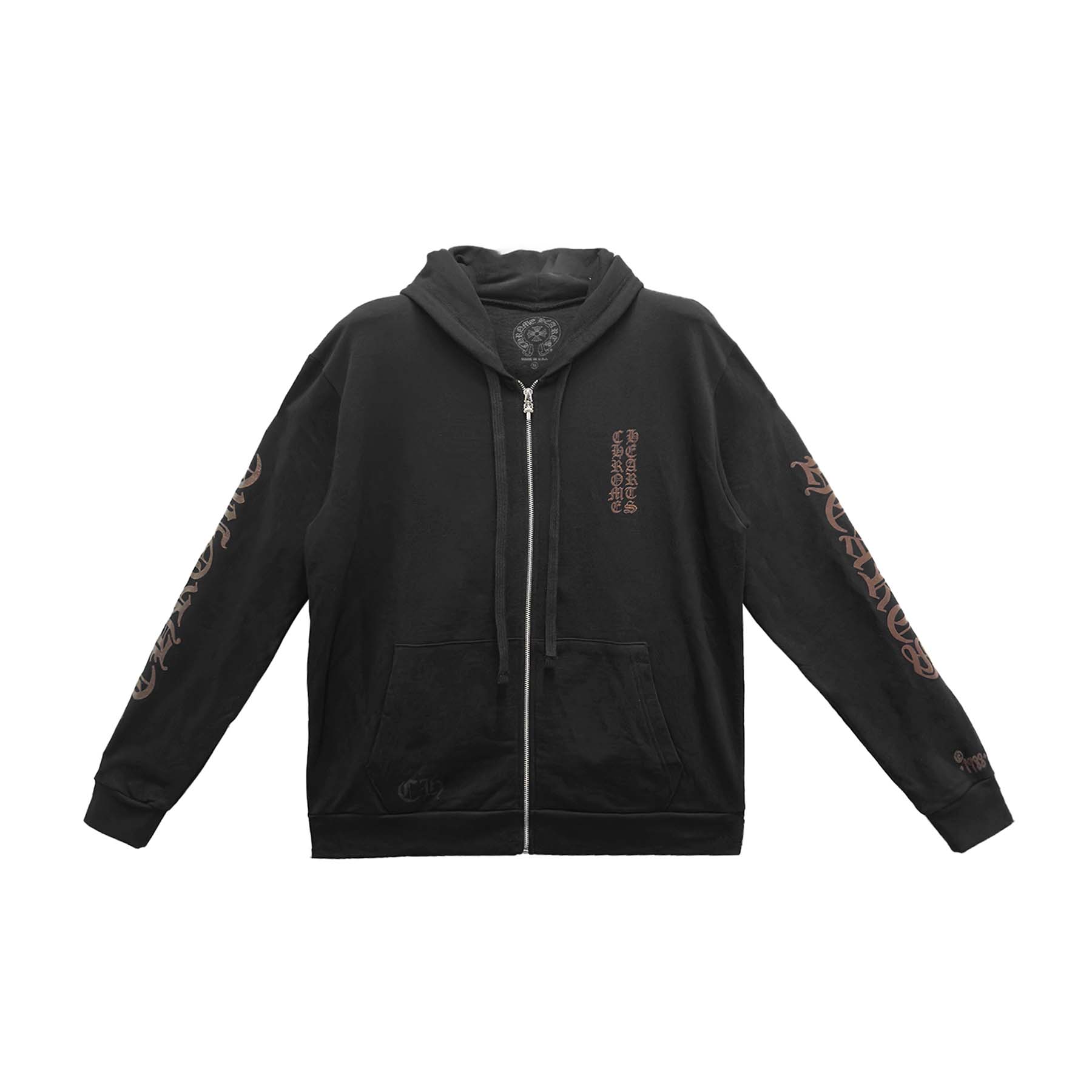 Chrome Hearts Brown Glitter 1988 Zip Up Hoodie - SRM – SHENGLI