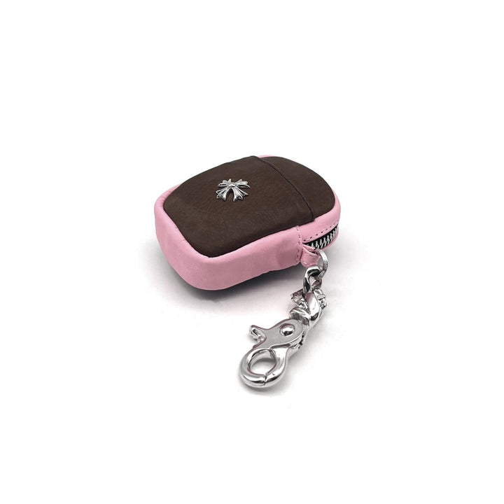 Chrome Hearts Brown & Pink Cross Lobster Clip Airpods Bag - SHENGLI ROAD MARKET