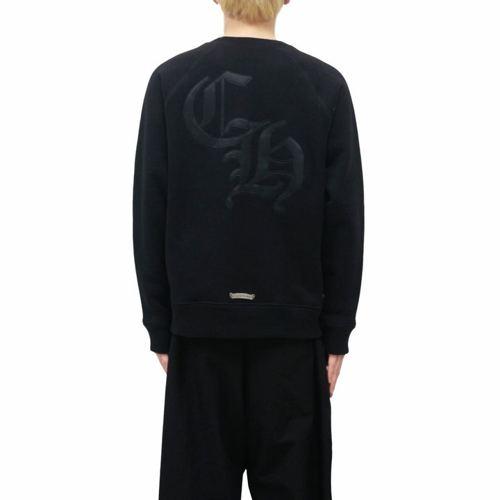 Chrome Hearts CH Logo Cross Leather Patch Black Sweatshirt - SHENGLI ROAD MARKET