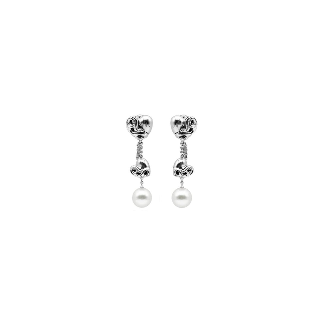 Chrome Hearts Courtesy of Mikimoto 18K White Gold Earring Drop - SHENGLI ROAD MARKET