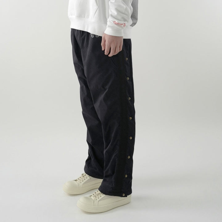 Chrome Hearts Cross Pattern Silver Buttons Horseshoe Logo Track Pants - SHENGLI ROAD MARKET