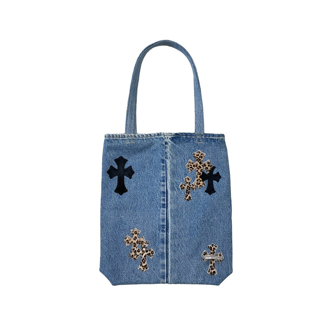 Chrome Hearts Denim Cross Patch Tote Bag - SHENGLI ROAD MARKET