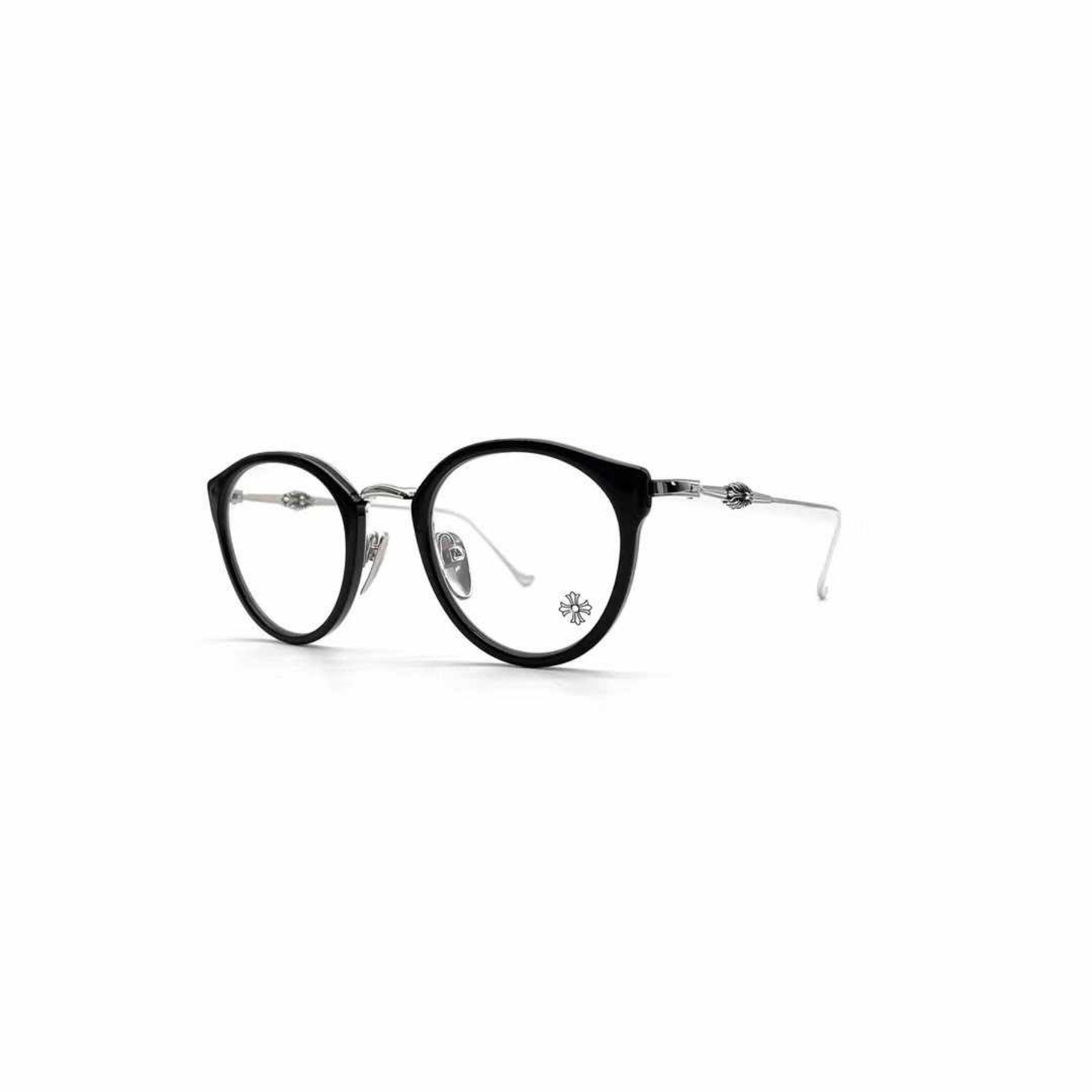 Chrome Hearts DIG BIG BK/SS Black&Silver Glasses Frame - SRM
