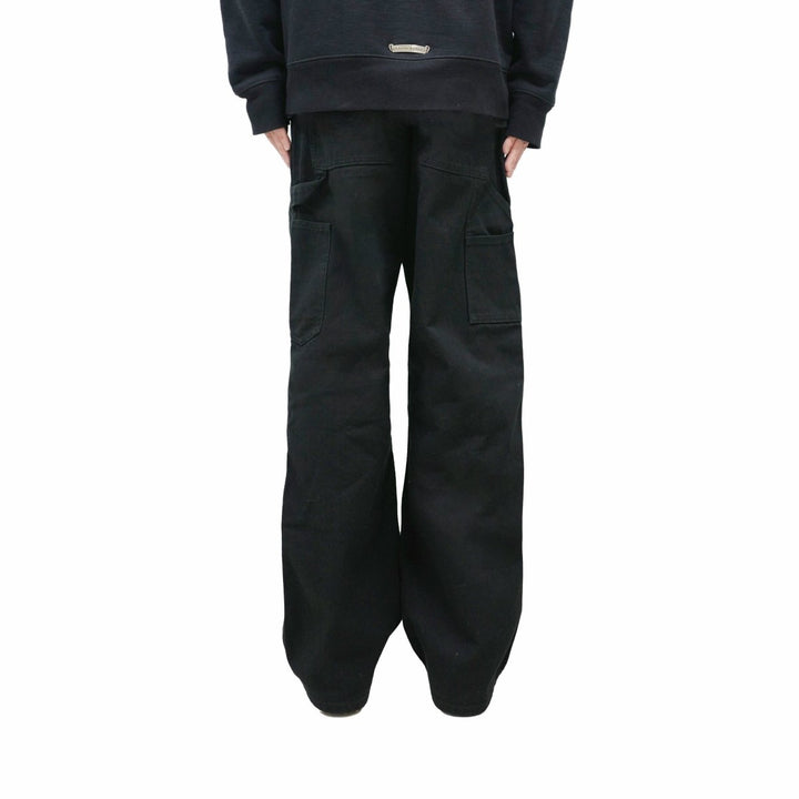 Chrome Hearts Double Knee Carpenter Black Canvas Pants - SHENGLI ROAD MARKET