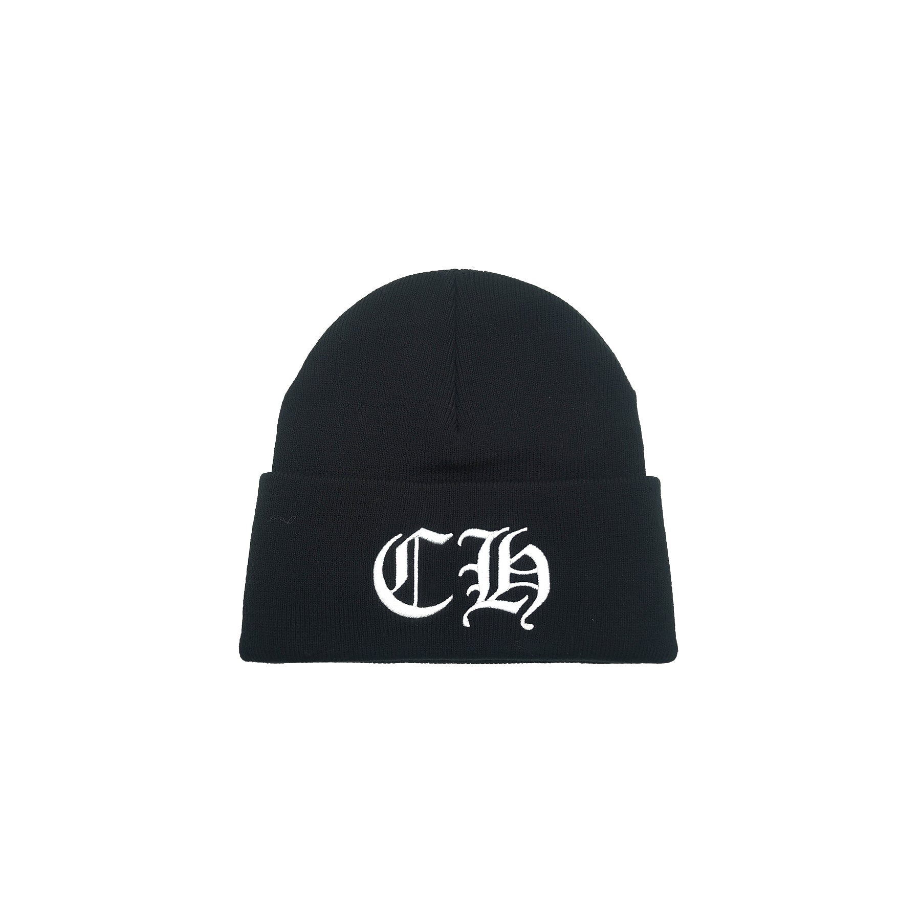 Chrome Hearts Embroidered CH Logo Black Beanie - SRM – SHENGLI
