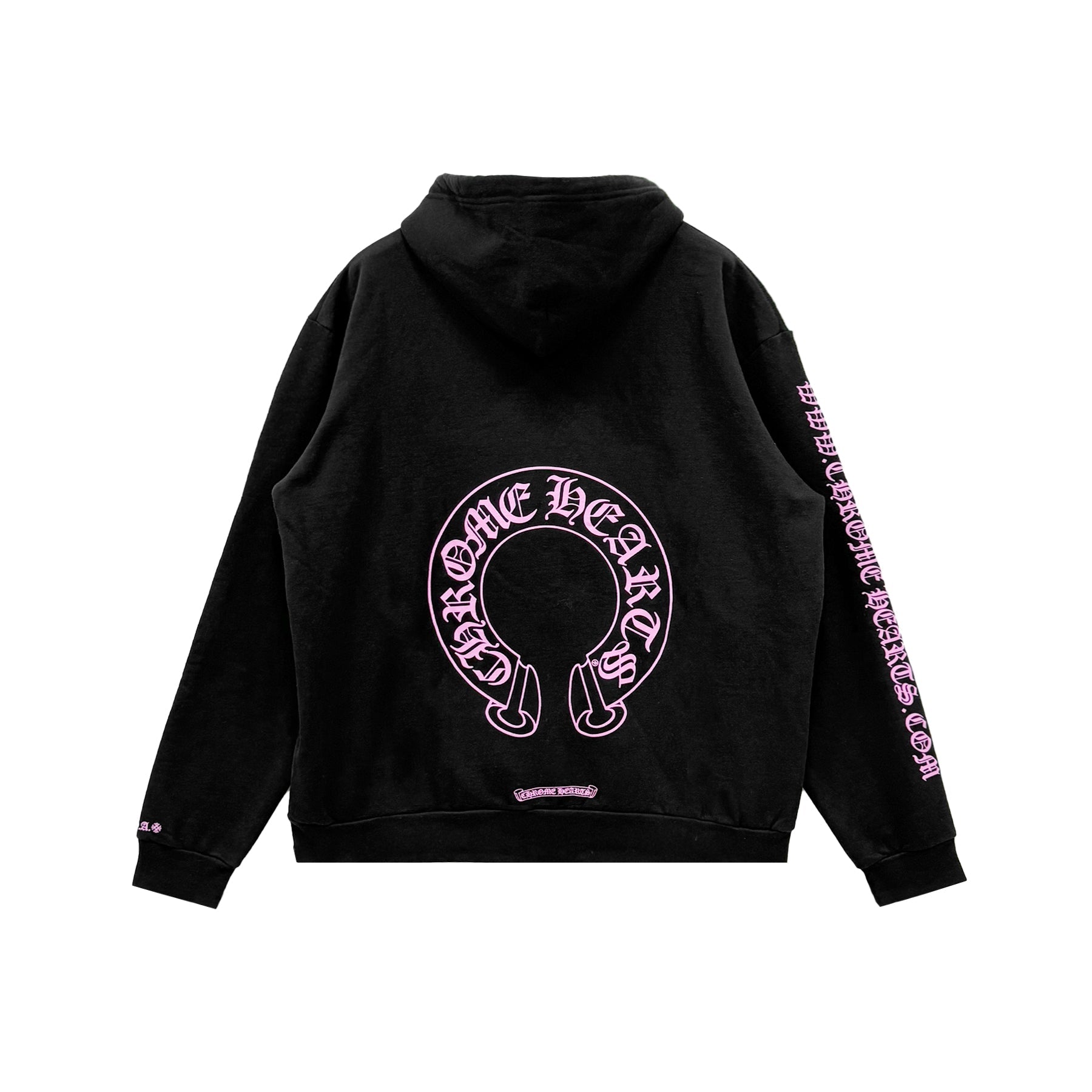 Chrome Hearts Exclusive Pink Horseshoe Logo Pullover Hoodie - SRM
