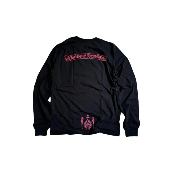 Chrome Hearts FOTI Neon Pink Long Sleeve T-Shirt Tee - SHENGLI ROAD MARKET