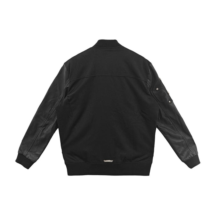 Chrome Hearts Full Cross Leather Sleeve Varsity Jacket - SHENGLI ROAD MARKET