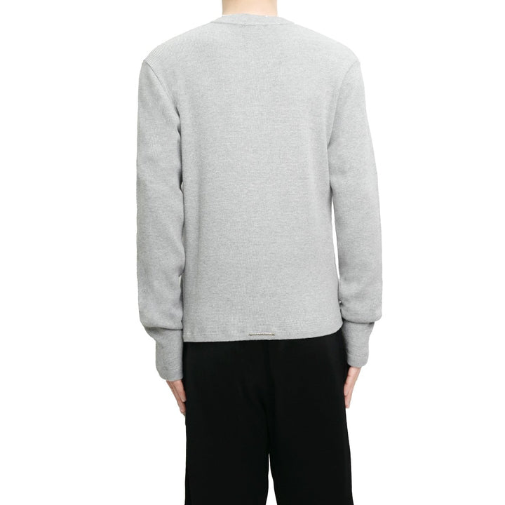 Chrome Hearts Gray Waffle Thermal Leather Cross Long Sleeve T-Shirt - SHENGLI ROAD MARKET