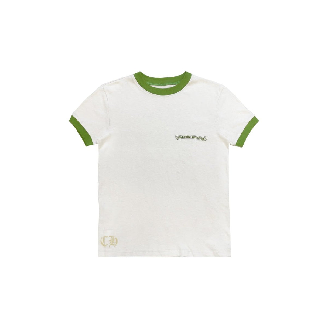 Chrome Hearts Green&White Horseshoe Logo Short Sleeve Tee - SHENGLI ROAD MARKET