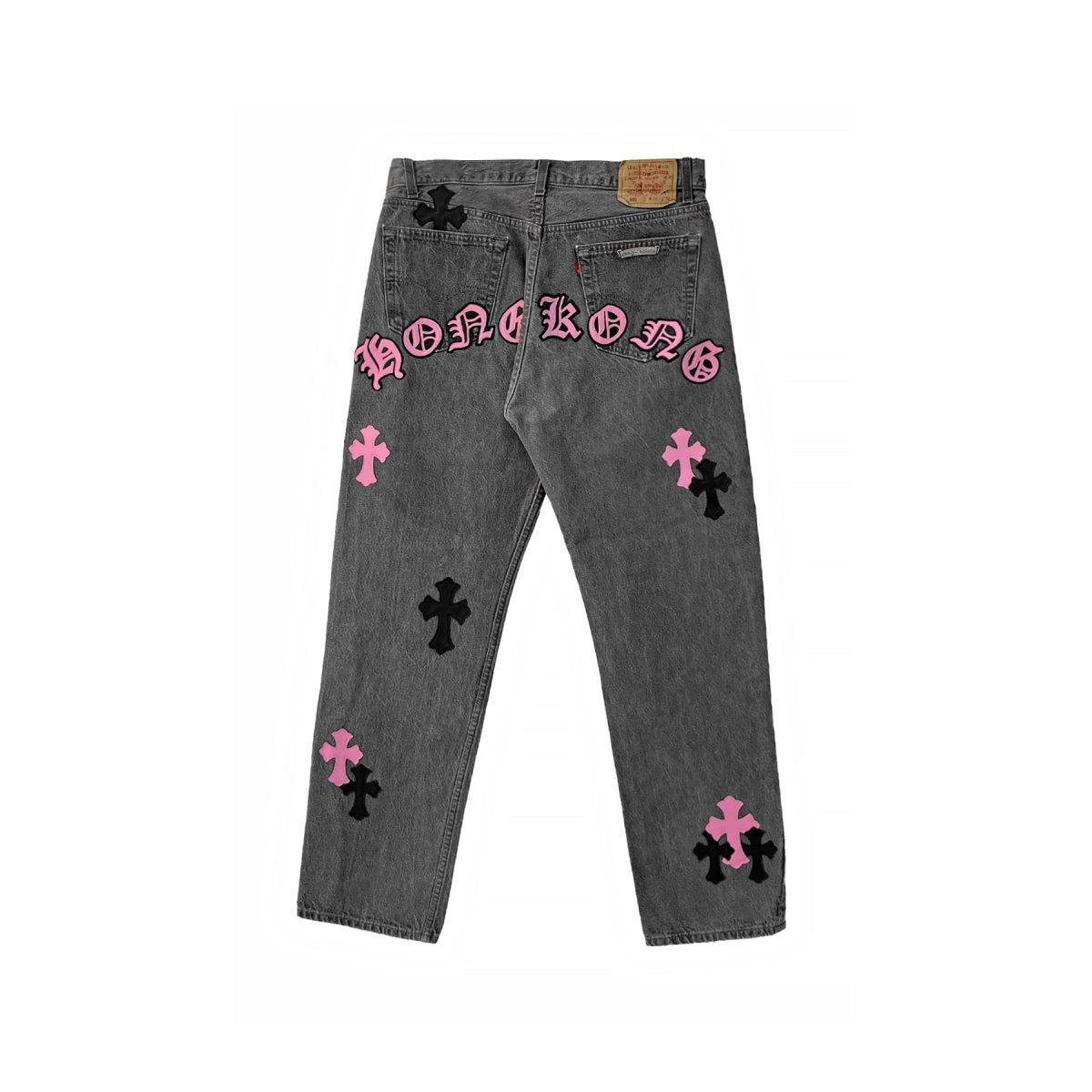 Chrome Hearts Hong Kong Exclusive Black&Pink Cross Patch