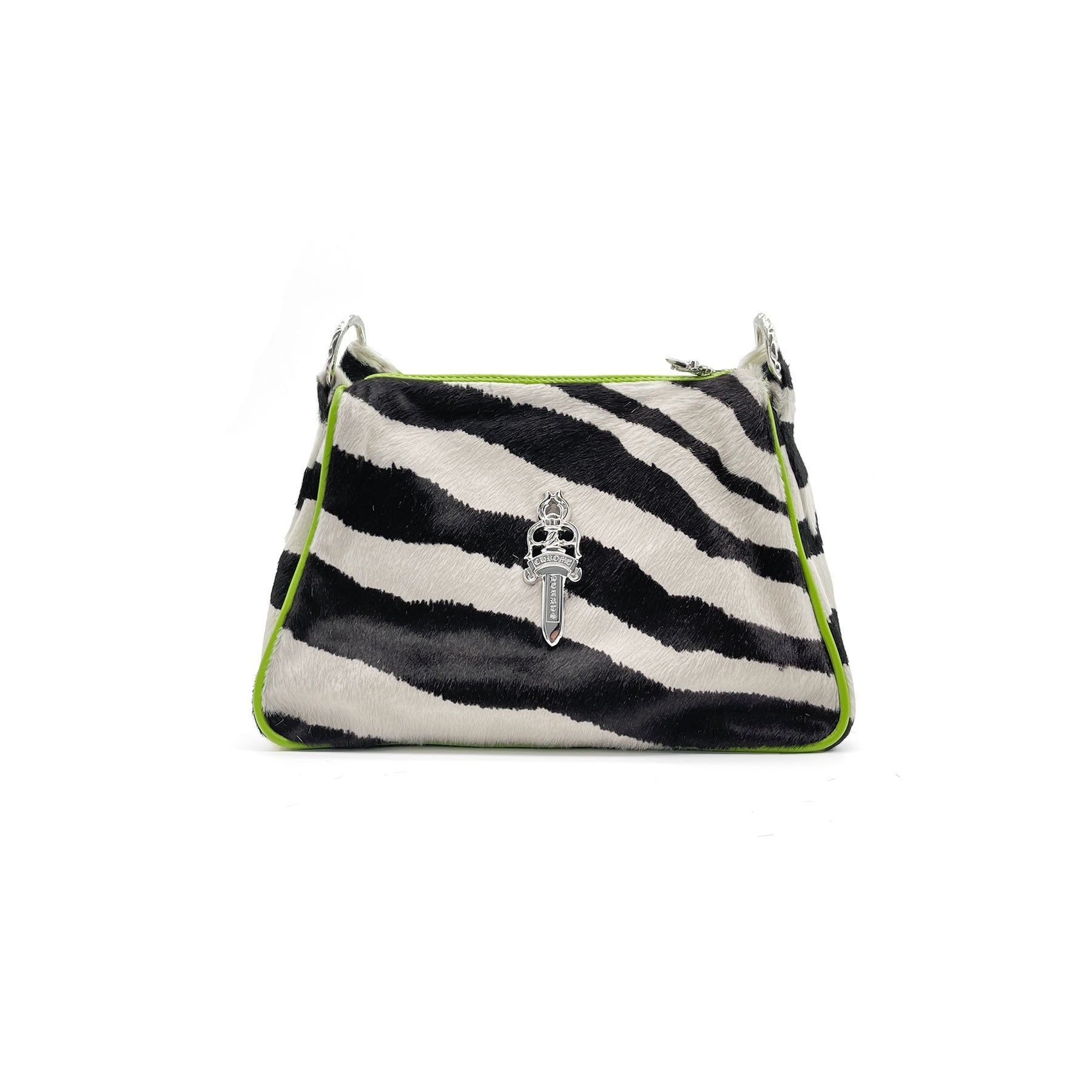 Chrome Hearts Dagger Zebra Stripe Pony Hair Chicken Nugget Bag