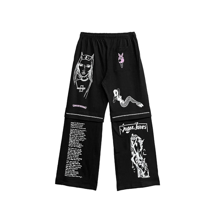 Chrome Hearts JJS Deadly Doll Miami Exclusive Black Pants - SHENGLI ROAD MARKET