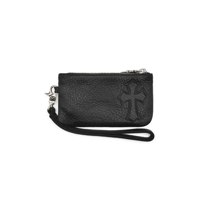 Chrome Hearts Leather Cross Patch Zip Wallet - SHENGLI ROAD MARKET