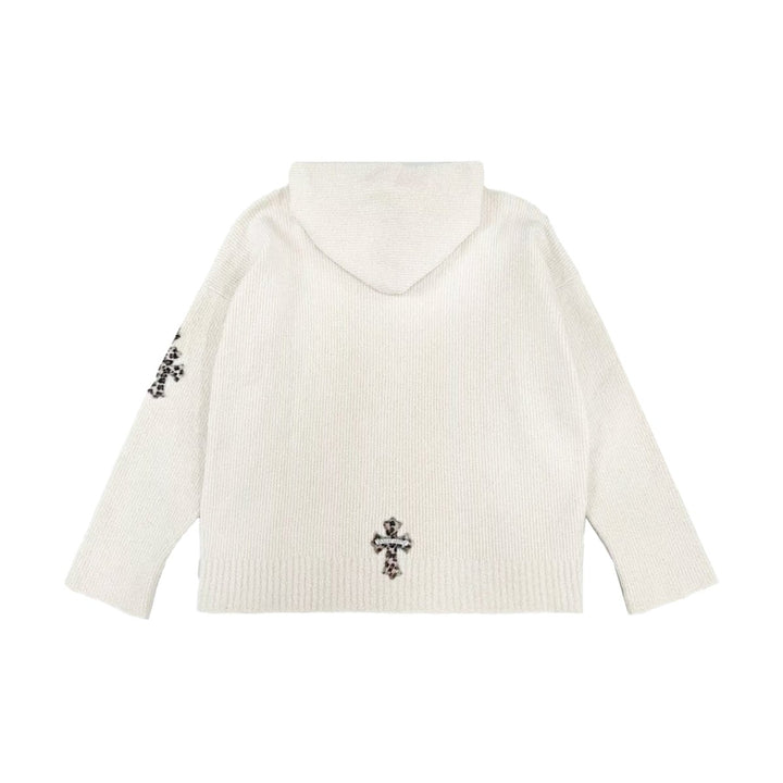 Chrome Hearts Leopard Cross Patch Cashmere Pullover Hoodie - SHENGLI ROAD MARKET