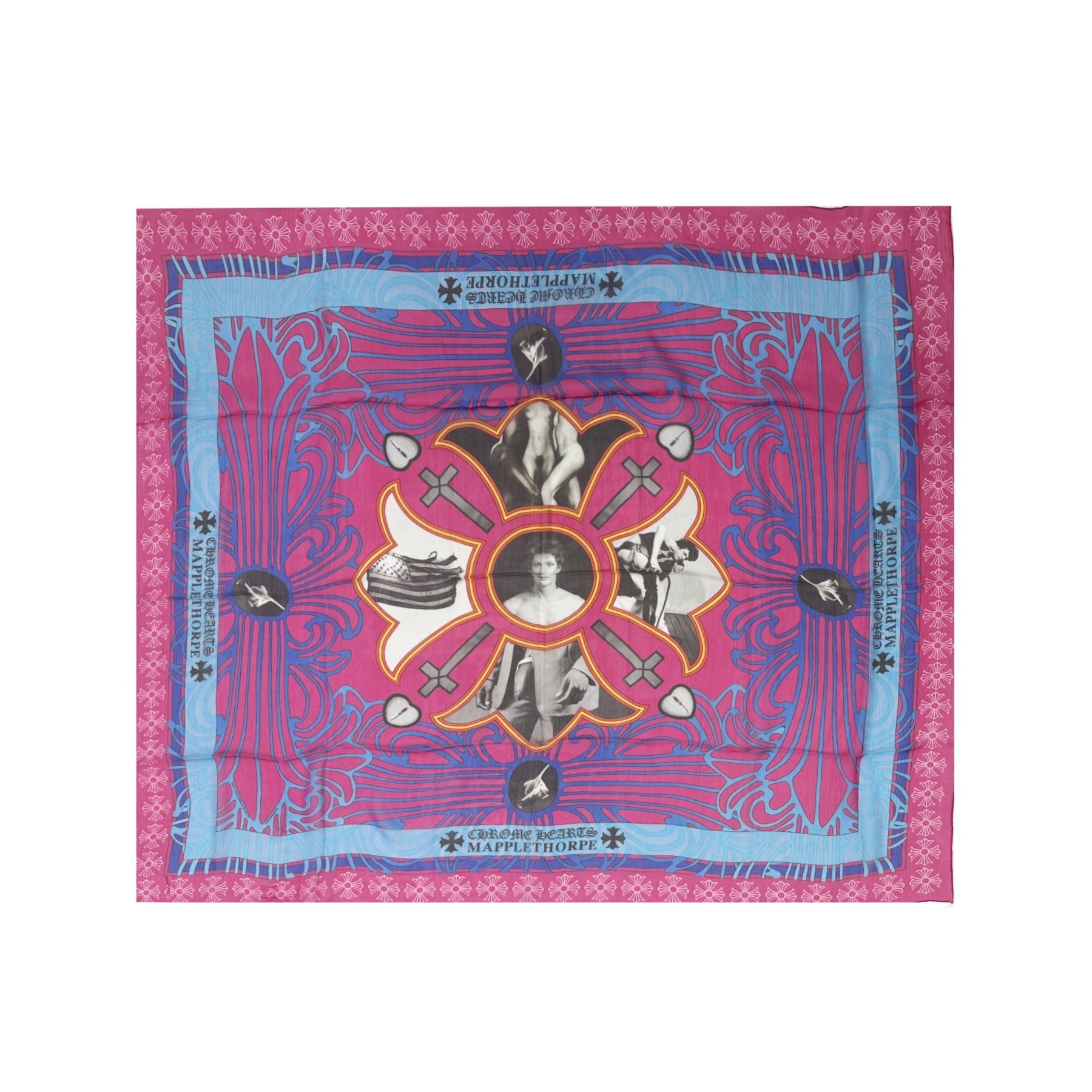 Chrome Hearts Mapplethorpe Print Pink Silk Scarf - SRM – SHENGLI