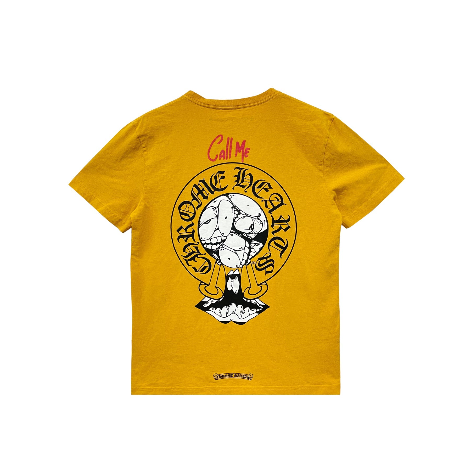 Chrome Hearts イエロー トレーナー Call Me クロムハーツ Chrome Hearts Matty Boy Call Me Yellow Short Sleeve Tee - SRM