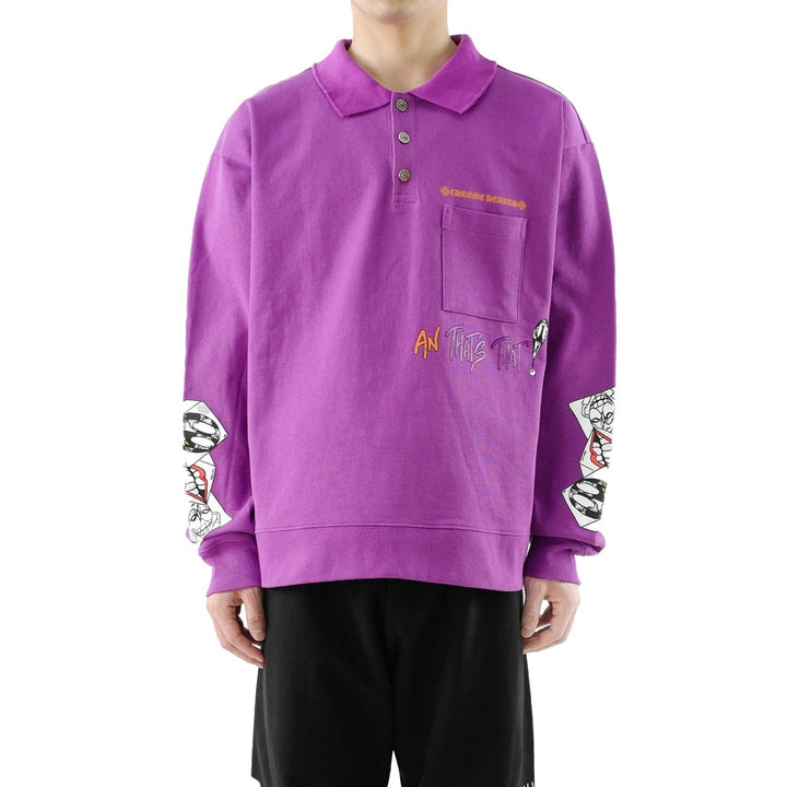 Chrome Hearts Matty Boy PURRELLE Long Sleeve Polo Shirt - SHENGLI ROAD MARKET