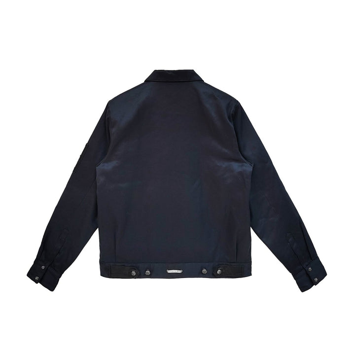 Chrome Hearts Orange Triple Cross Nylon Navy Zip Up Jacket - SHENGLI ROAD MARKET